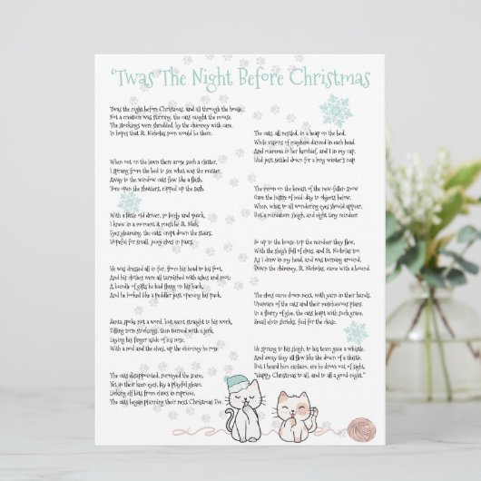 ‘Het was de avond voor Kerstmis, Funny Cats (Staand voorkant)