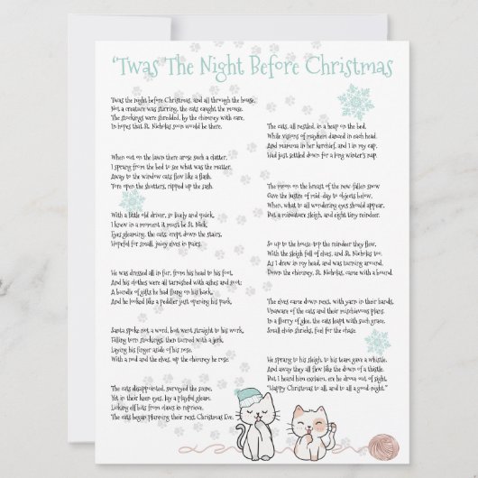 ‘Het was de avond voor Kerstmis, Funny Cats (Voorkant)