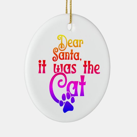 Het was de kat | dubbelzijdig keramisch ornament (Rechts)