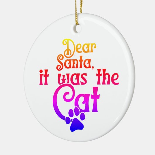 Het was de kat | dubbelzijdig keramisch ornament (Links)