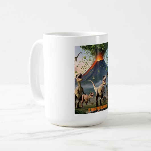 Het was de Koriander - Grappige Dinosaurus Mok (Voorkant links)