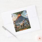 Het was de koriander - grappige dinosaurus vierkante sticker (Envelop)
