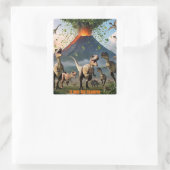 Het was de koriander - grappige dinosaurus vierkante sticker (Tas)
