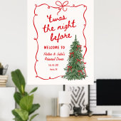 Het Was De Nacht Voor De Feestelijke Oefenmaaltijd Poster (Thuiskantoor)