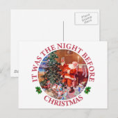 Het was de nacht voor Kerstmis Feestdagenkaart (Voorkant / Achterkant)