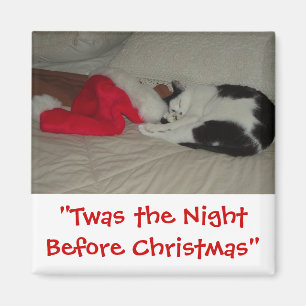 Het was de Nacht voor Kerstmis Kitten Magneet