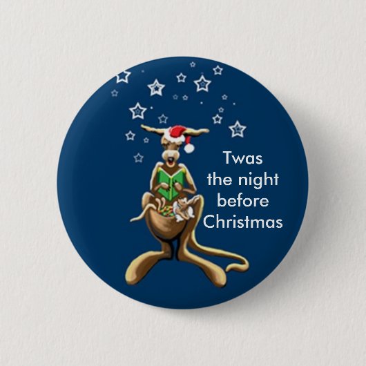 Het was de nacht voor Kerstmis... Ronde Button 5,7 Cm (Voorkant)