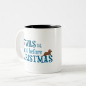 het was de nacht voor kerstmis tweekleurige koffiemok (Voorkant links)