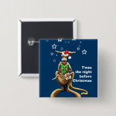Het was de nacht voor Kerstmis... Vierkante Button 5,1 Cm (Voorkant /achterkant)