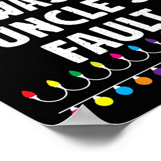 Het was de schuld van mijn oom grappige kerst matc poster (Hoek)