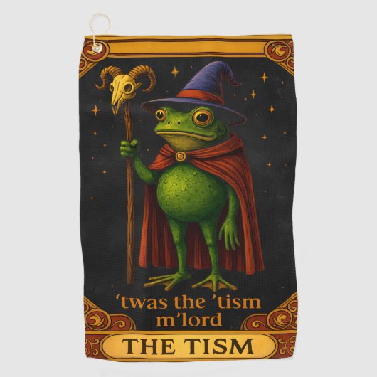 Het was de 'Tisme M'Heer Frog Meme Autisme Accepta Golfhanddoek (Voorkant)