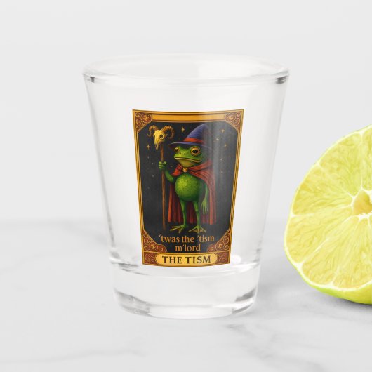Het was de 'Tisme M'Lord Kikker Meme Autisme Bewus Shot Glas (Voorkant)