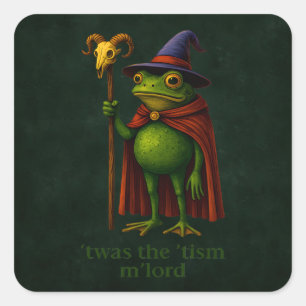 Het was de 'Tisme M'Lord Kikker Meme Autisme Bewus Vierkante Sticker