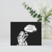 Het was de vrouw met het butcher-mes. briefkaart (Staand voorkant)
