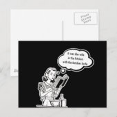 Het was de vrouw met het butcher-mes. briefkaart (Voorkant / Achterkant)