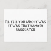 Het was die sasquatch briefkaart (Voorkant)