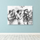 Het was een aangename zaak om de heer Pickwick te  Canvas Afdruk (Insitu (Houten vloer))