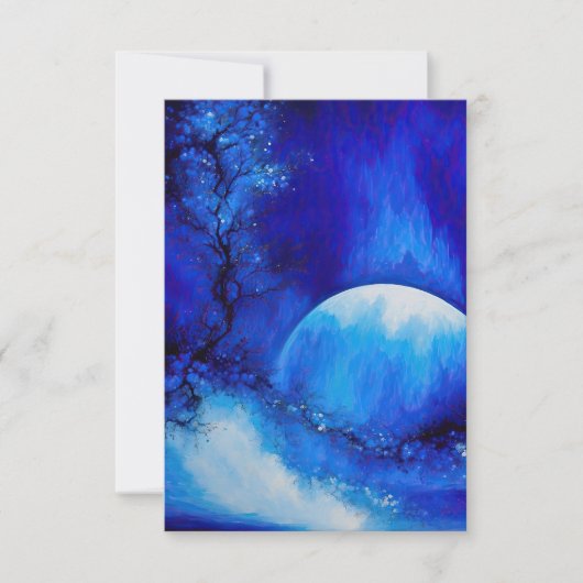 HET WAS EEN BLAUWE MAAN BEDANKKAART (Voorkant)