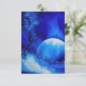 HET WAS EEN BLAUWE MAAN BEDANKKAART (Staand voorkant)