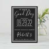 "Het was een goede dag" Birthday Party Kaart (Staand voorkant)