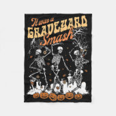 Het was een Graveyard Smash Skeleton Spooky Season Fleece Deken (Voorkant)