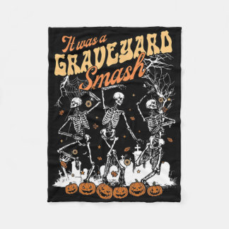 Het was een Graveyard Smash Skeleton Spooky Season Fleece Deken