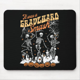 Het was een Graveyard Smash Skeleton Spooky Season Muismat