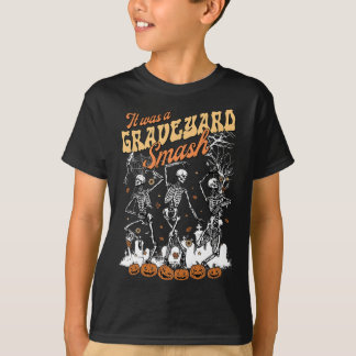 Het was een Graveyard Smash Skeleton Spooky Season T-shirt