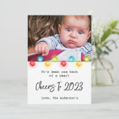 Het was een hals van een kerstfotokaart van een ja kaart (Staand voorkant)