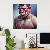 Het was een hard spel - canvas Art Print (Thuiskantoor)