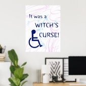 Het was een heks vloek: handicap poster (Thuiskantoor)