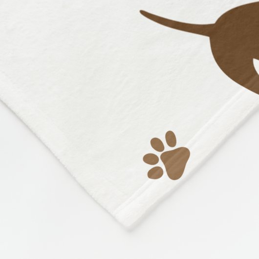 Het was een lange dag teckel fleece deken (Hoek)