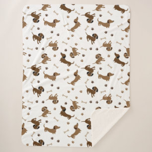 Het was een lange dag teckel sherpa deken