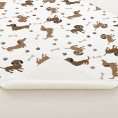 Het was een lange dag teckel sherpa deken (3/4)