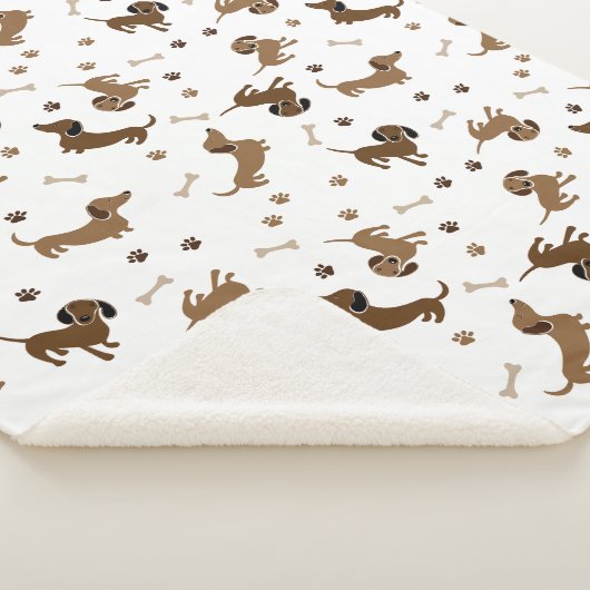 Het was een lange dag teckel sherpa deken (3/4)