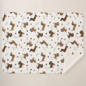 Het was een lange dag teckel sherpa deken (Voorkant (horizontaal))