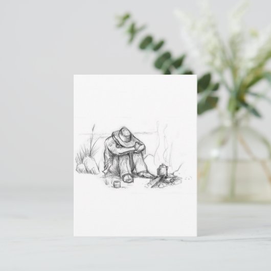 Het was een lange nacht.... briefkaart (Staand voorkant)