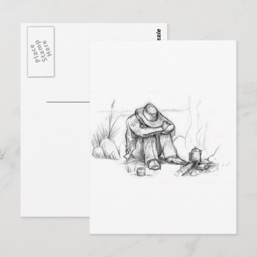 Het was een lange nacht.... briefkaart (Voorkant / Achterkant)