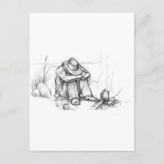 Het was een lange nacht.... briefkaart (Voorkant)