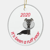 Het was een roofjaar voor Dog Funny 2020 Keramisch Ornament (Links)