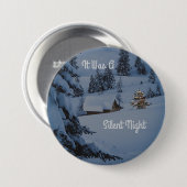 Het was een stille nacht ronde button 7,6 cm (Voorkant /achterkant)