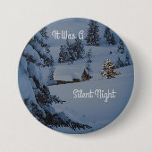 Het was een stille nacht ronde button 7,6 cm (Voorkant)