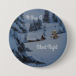 Het was een stille nacht ronde button 7,6 cm