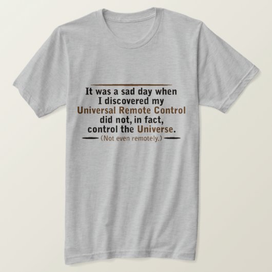 Het was een trieste dag... t-shirt (Design voorkant)