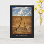 Het was en het Gone tarweveld, met onze condoleanc Kaart (Gele Bloem)