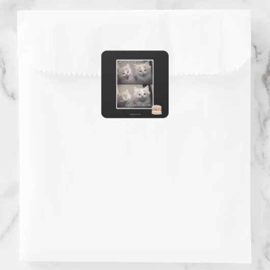 Het was Fluffy Vierkante Sticker (Tas)