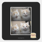 Het was Fluffy Vierkante Sticker (Voorkant)