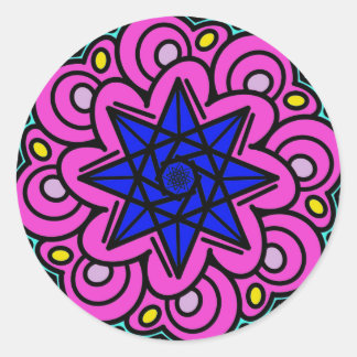 Het was gemaakt van sterren ronde sticker