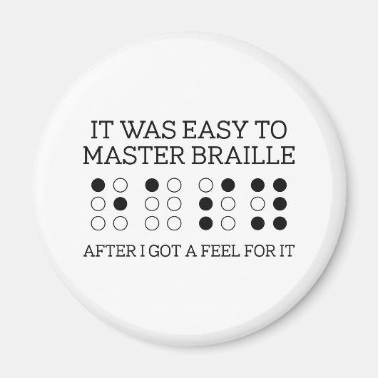 Het was gemakkelijk braille te besturen magneet (Voorkant)