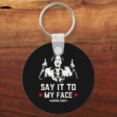 Het was grappig om Kamala Harris voor Presi te ste Sleutelhanger (Voorkant)